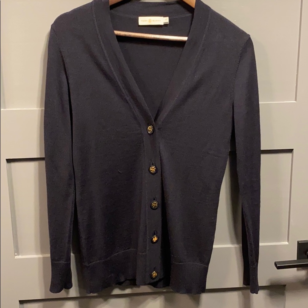 Authentic Tory Burch Simone Cardigan navy size S